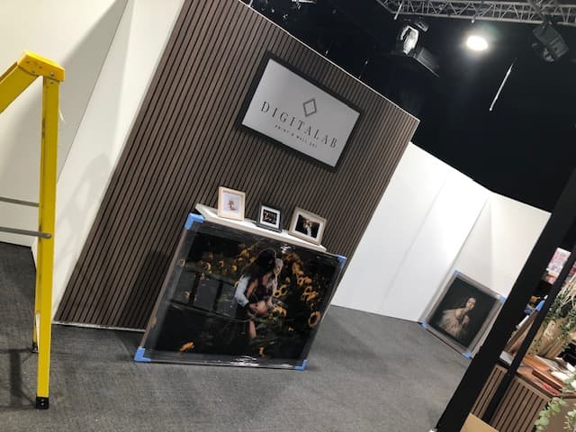 Temporary exhibition wall panels and display setup by PaceDisplay